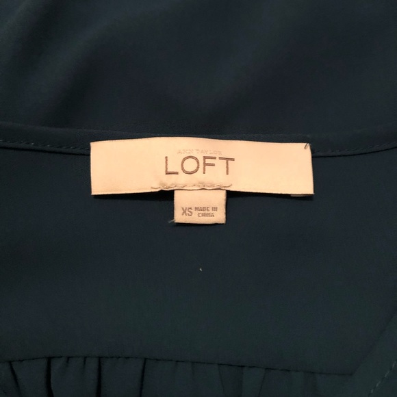 Dark Green Ann Taylor Loft Blouse - Picture 3 of 4